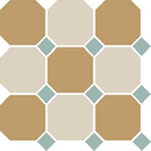 Керамогранит Yellow White Octagon/Turquoise Dots (30x30) 03+16 OCT13-A