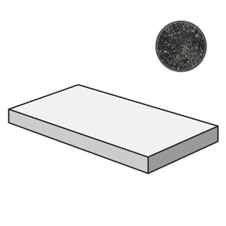 Ступень угловая левая Room Stone Black Scalino Sx 620070001238 (33x120)