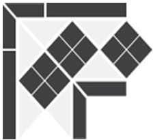 Угол Corner LISBON 1 Strip (21,6х21,6х15,1) Black/White V-LISBON-C1/1C