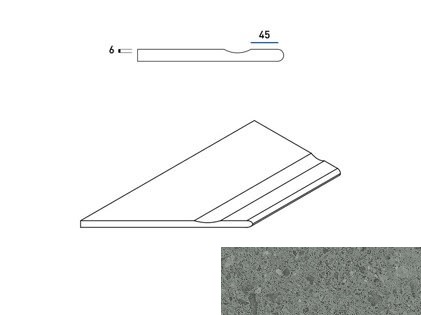 Grey Bordo Svasato Round Sx 620090000587 (30x60)