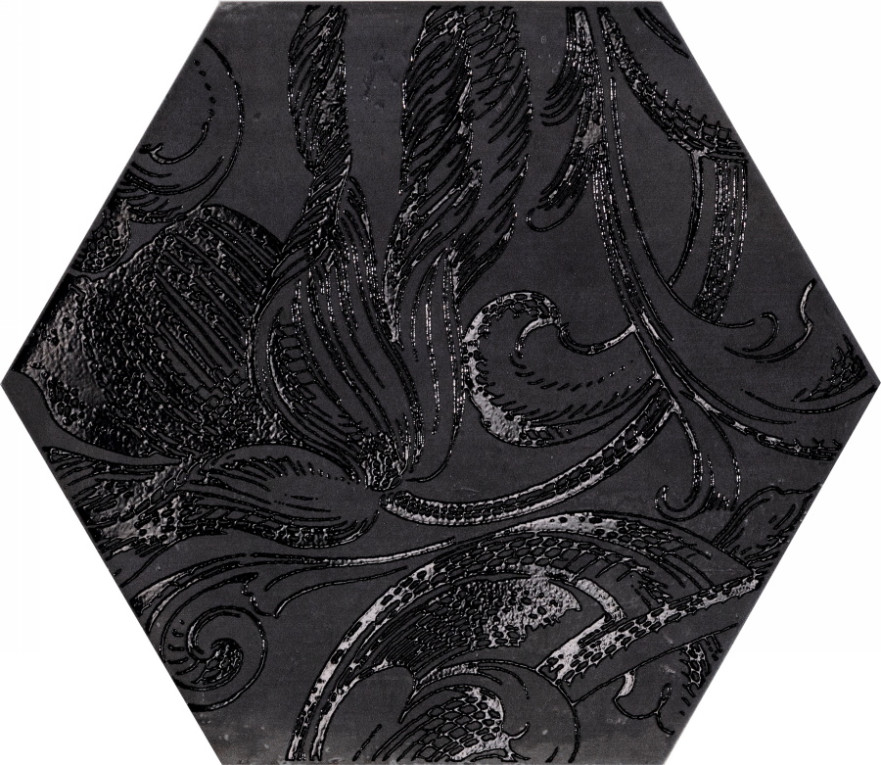 Декор Esagona Fuori damasco Nero S/6 (24x27.7) 1073736 1073736