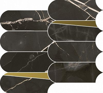 Мозаика Stellaris Absolut Black Mosaico Elegant (32.5x36.1)