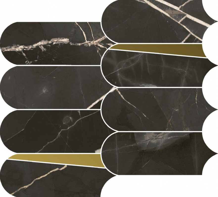 Мозаика Stellaris Absolut Black Mosaico Elegant (32.5x36.1) 620110000235