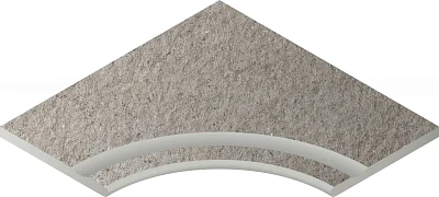 Бортик с выемкой угловой закругленный Discover X2 Грэй 620090001025 (60x60)