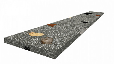 Ступень угловая левая Палладио блэк 620070002374 (33x120)