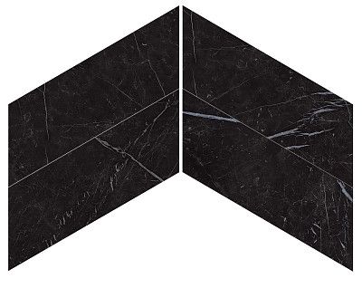 Мозаика Marvel Nero Marquina Chevron Lappato (22.5X22.9) AS1W