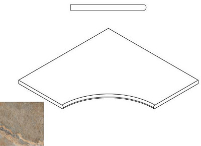 Бортик угловой закругленный Dark Bordo Angolare Round 30 620090000211 (60x60)