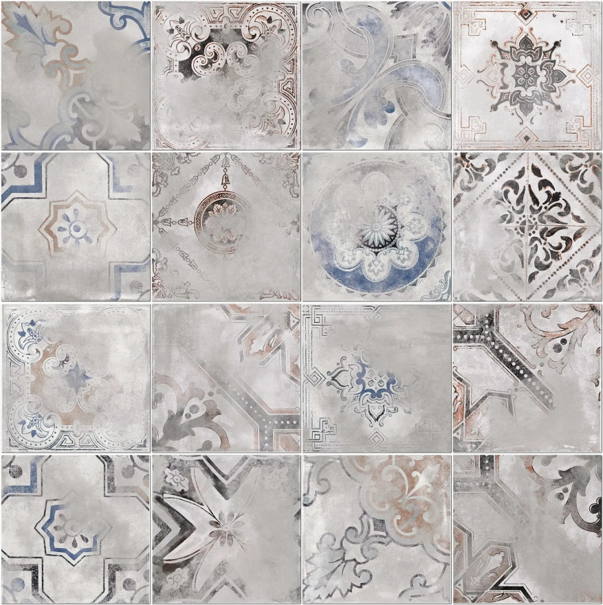 Керамогранит Play Ret -used mix gret y PF60003480 (20x20) PF60003480