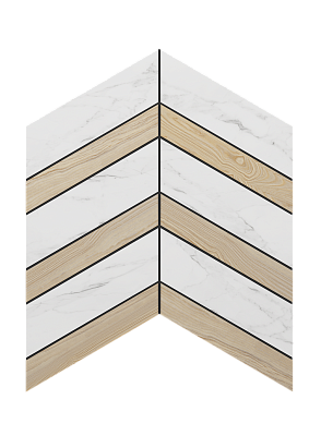 Мозаика SM01/SI03 Chevron (37,5x29x10) непол.