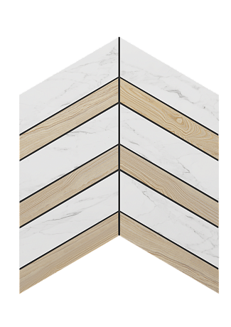 Мозаика SM01/SI03 Chevron (37,5x29x10) непол.