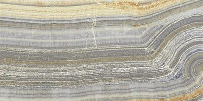 Керамогранит Ultra Onici GREY ONYX VEIN Cut Luc. Shiny (300х150) 6mm UO6L300557