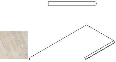 Бортик левый закругленный White Bordo Round Sx 620090000203 (30x60)