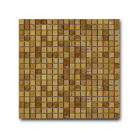 Мозаика из натурального камня Art Natura Marble Mosaic Travertino Giallo mm-travgiallo (15x15)