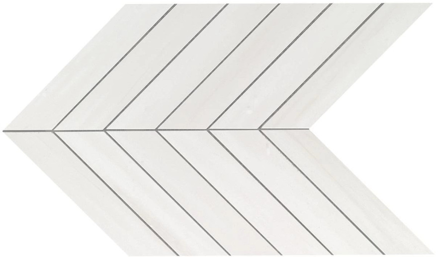 Мозаика Marvel Bianco Dolomite Chevron Wall (30.5x25) 9SCD 9SCD
