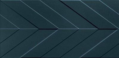 Настенная плитка 4D Chevron Deep Blue Matt Rett (40x80) D734
