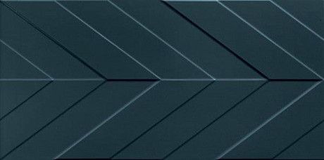 Настенная плитка 4D Chevron Deep Blue Matt Rett (40x80) D734
