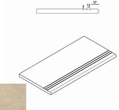 Ступень закругленная левая Sand Gradino Round Grip Sx 620040000039 (30x60)