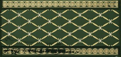 Бордюр CENEFA DELIS VERDE BOTELLA GOLD (10x20) S002060
