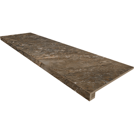 Комплект (Ступень BR04 (33x120) непол. (прямоугол. бортик) без насечек + подступенок (14,5x120)