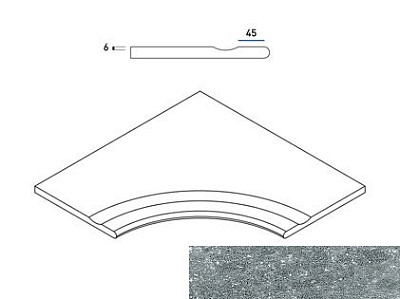 Silver Bordo Svasato Angolare Round 30 620090000603 (60x60)