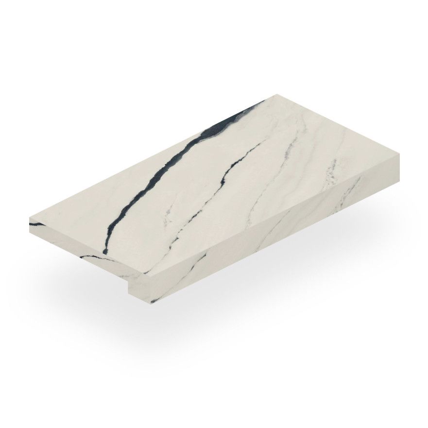 Ступень фронтальная Forte Dei Marmi Panda White Scal. Front. Cer (33x120) 620070002440