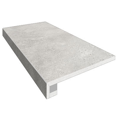 Комплект (Ступень TF01 (33x120) непол. (прямоугол. бортик) с насечками + подступенок (14,5x120)