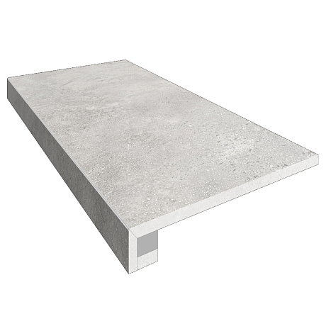 Комплект (Ступень TF01 (33x120) непол. (прямоугол. бортик) с насечками + подступенок (14,5x120)