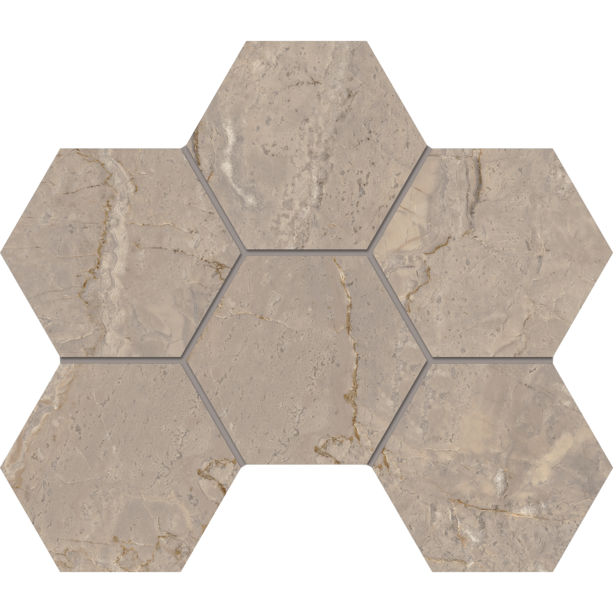 Мозаика BR02 Hexagon (25x28,5) непол. BR 02