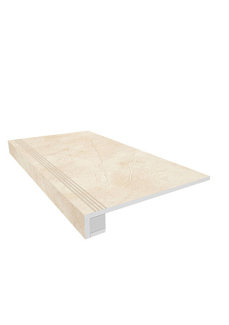 Комплект (Ступень MA02 (33x120) непол. (прямоугол. бортик) с насечками + подступенок (14,5x120)