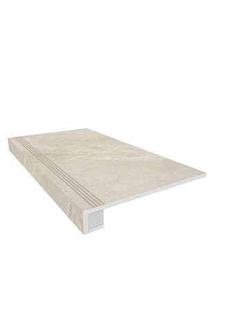 Комплект (Ступень KA02(33x120) непол. (прямоугол. бортик) с насечками + подступенок (14,5x120)