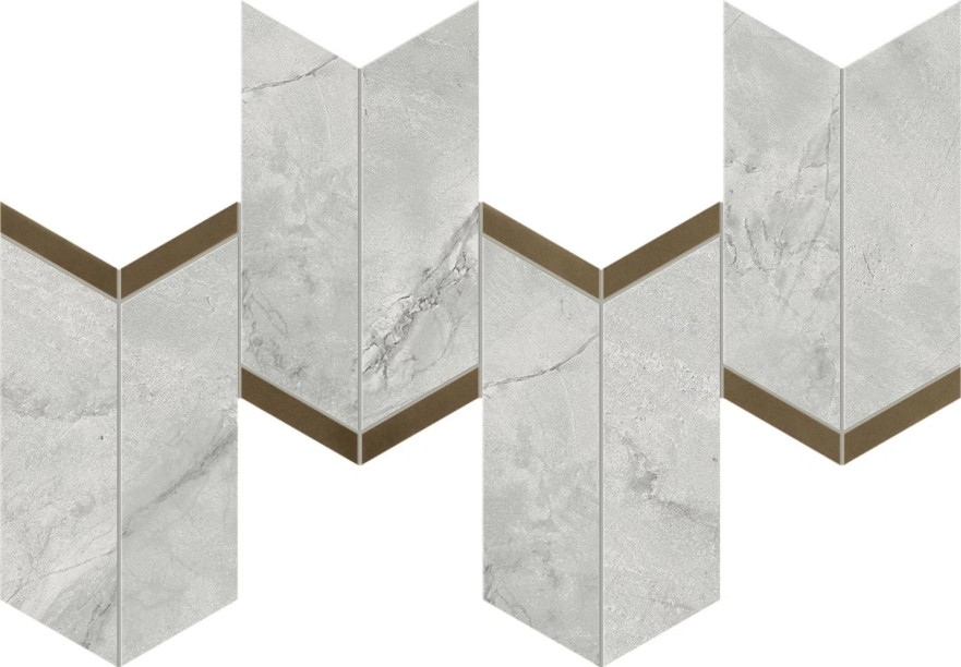 Мозаика Marvel Grey CloudMosaico Chevron Lappato (19.2x46.3) AF8Z AF8Z