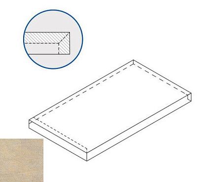 Ступень угловая левая Sand X2 Scalino Angolare Sx 620070000711 (33x60)