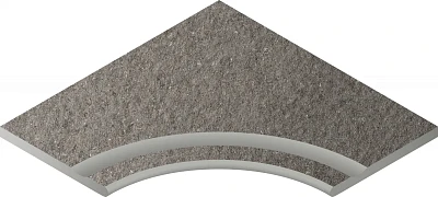 Бортик с выемкой угловой закругленный Discover X2 Фумэ 620090001036 (60x60)