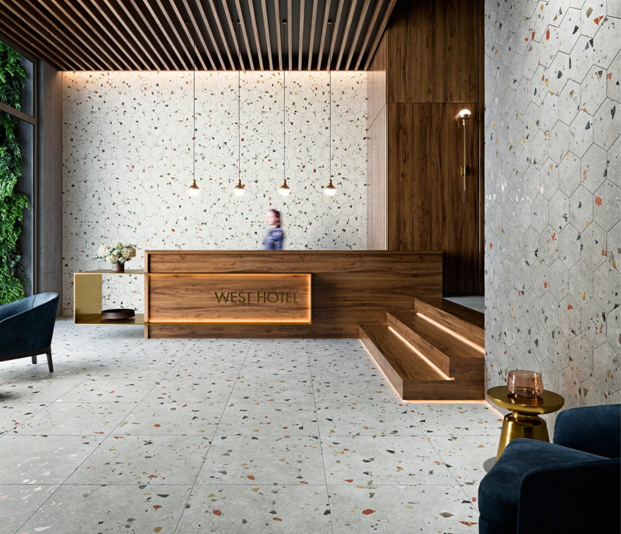 Керамогранит Sonar Silver Hex 25 (22х25) F9653