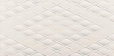 Настенная плитка 4D Drop White Matt Rett (40x80) D731