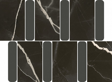 Мозаика Stellaris Black Mosaico Argan (36.8x26.9) 600110000980