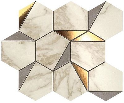 Мозаика Marvel Gold Hex Gris-Calacatta (25.1x29) 9EHG