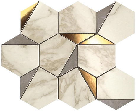 Мозаика Marvel Gold Hex Gris-Calacatta (25.1x29) 9EHG