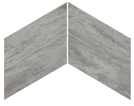 Мозаика Marvel Bardiglio Grey Chevron Lappato (22.5X22.9) AS1U