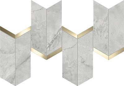 Мозаика Marvel Grey CloudMosaico Chevron Lappato (19.2x46.3) AF8Z