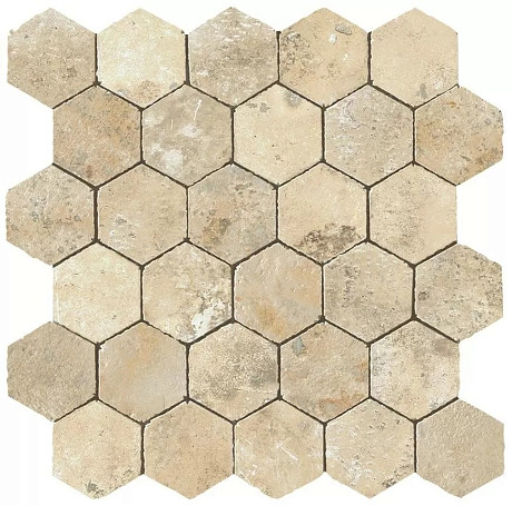 Мозаика Aix Blanc Honeycomb Tumbled (30x31) A0UA