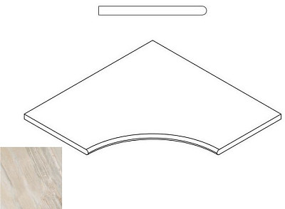 Бортик угловой закругленный White Bordo Angolare Round 30 620090000197 (60x60)