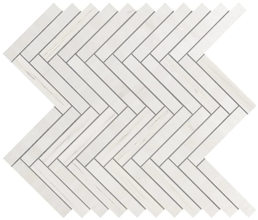 Мозаика Marvel Bianco Dolomite Herringbone Wall (30.5x30) 9SHD 9SHD