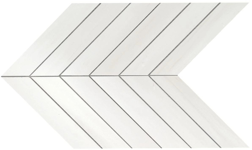 Мозаика Marvel Bianco Dolomite Chevron Wall (30.5x25) 9SCD 9SCD