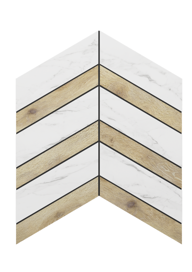 Мозаика SM01/SI01 Chevron непол. (29x37.5) SM 01
