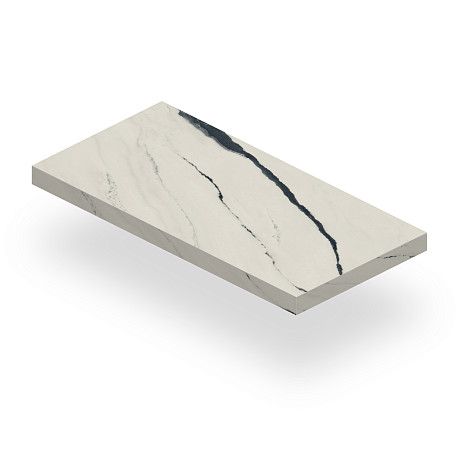 Ступень угловая левая Forte Dei Marmi Panda White Scal. Ang. SX Cer (33x120)