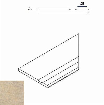 Бортик с выемкой правый закругленный Sand Bordo Svasato Round Dx 620090000247 (30x60)