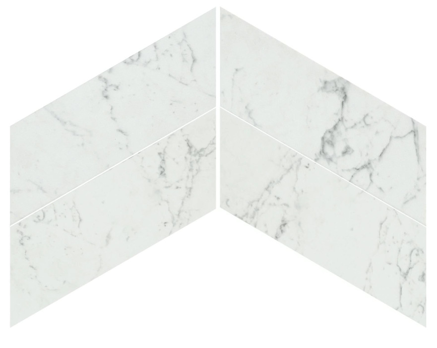 Мозаика Marvel Carrara Pure Chevron Lappato (22.5X22.9) AS1V AS1V