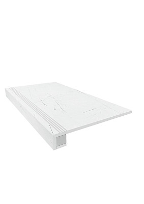 Комплект (Ступень VS01 (33x120) непол. (прямоугол. бортик) с насечками+ подступенок (14,5x120)