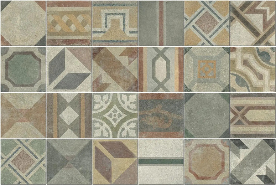 Керамогранит Play Concret te ret tro mix PF60005898 (20x20) PF60005898